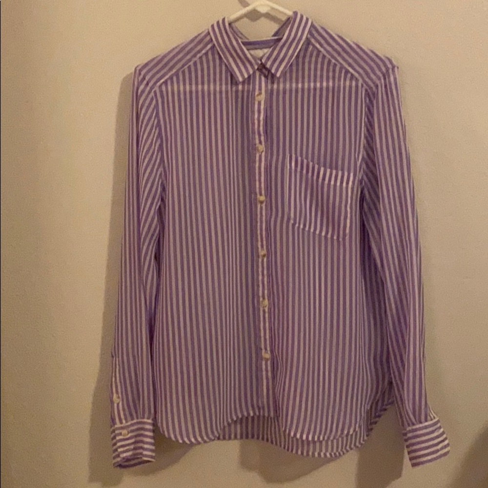 American Eagle Chiffon Long Sleeve